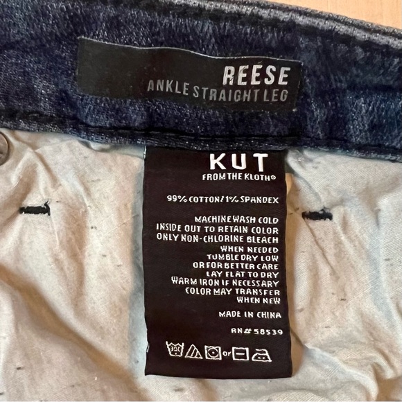 KUT FROM THE KLOTH Reese Ankle Straight Leg Distressed Jeans Women’s Size 18w - Picture 12 of 13